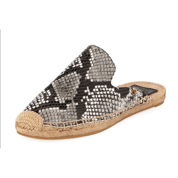 Tory Burch Shoes - Tory Burch | Leather Max Snake-Print Espadrille Mule Size 10.5 - EUC